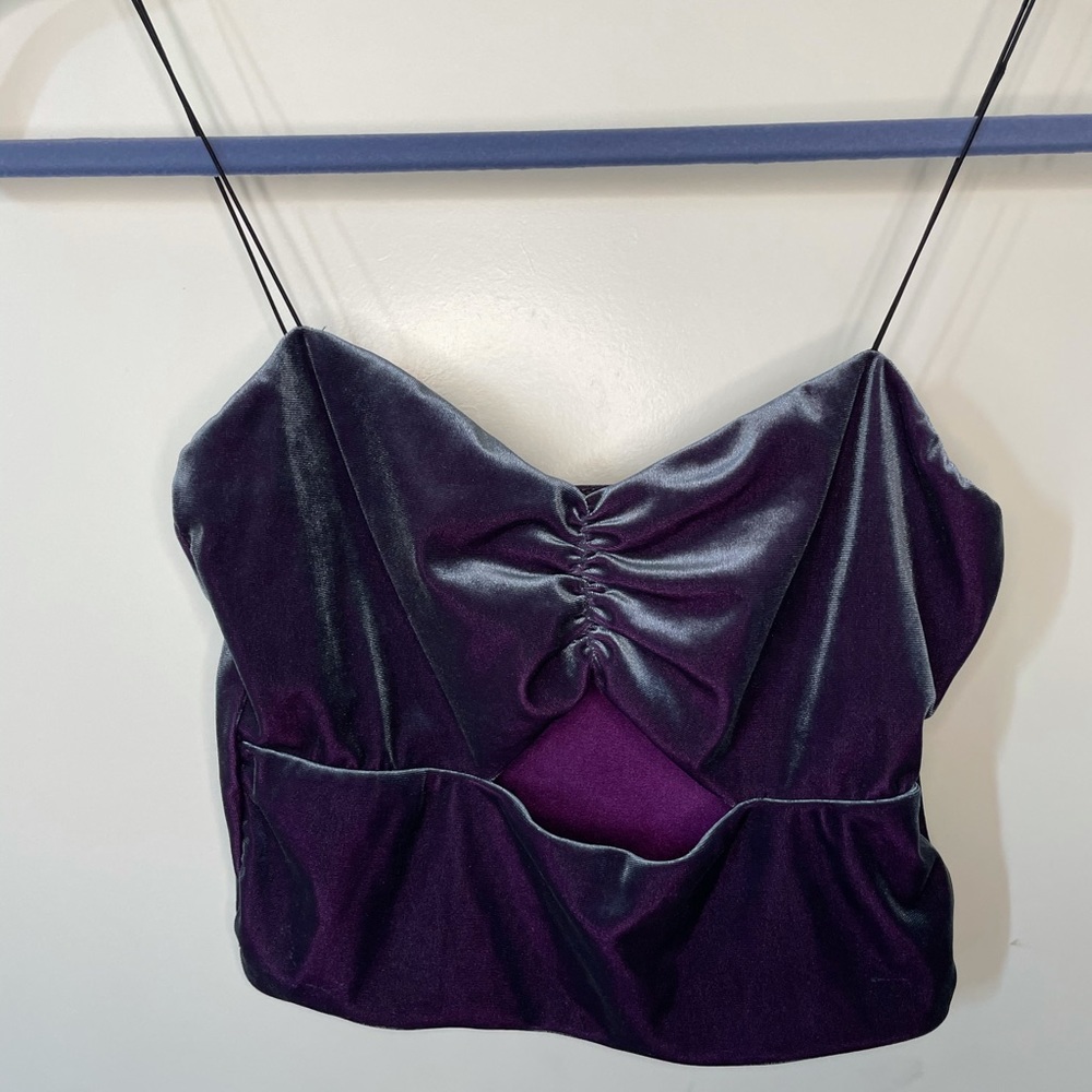 Velvet Purpley Urban Outfitters Crop Top
